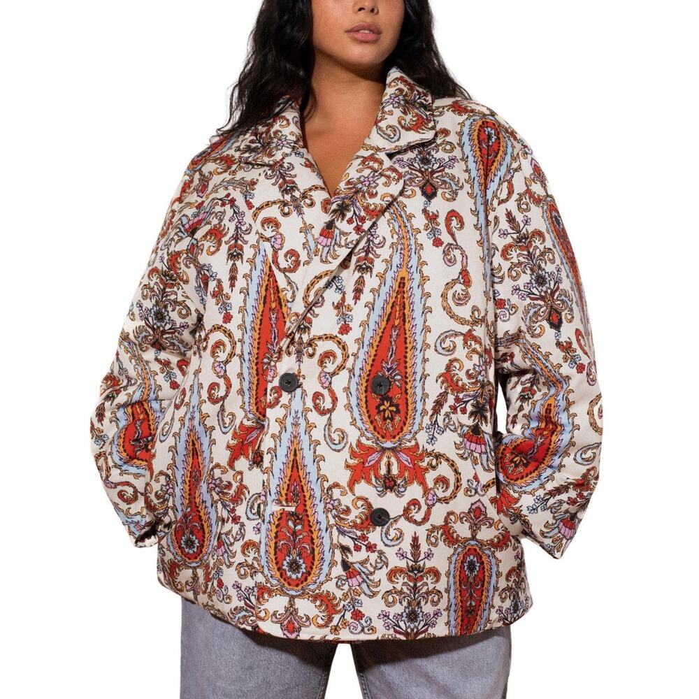NWT MARA HOFFMAN Levine Paisley Quilted Coat sz 2X new with tags